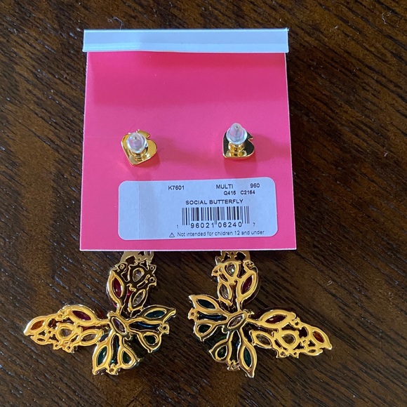 Kate Spade Multicolor Social Butterfly Rainbow Earrings - Picture 3 of 3